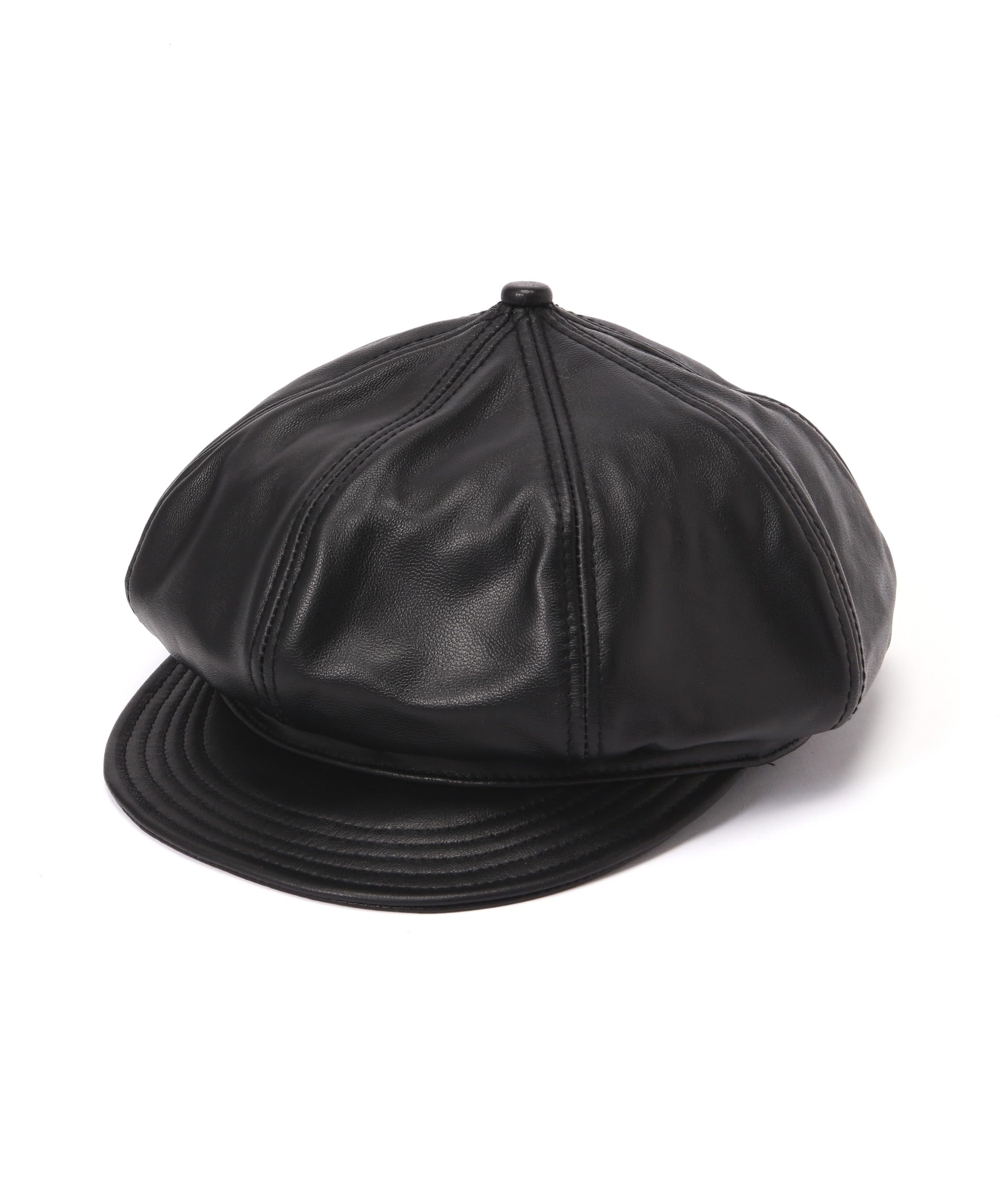 

Schott Leather Newsboy Cap, Men s, Size M, 010, Black, 782-5974006