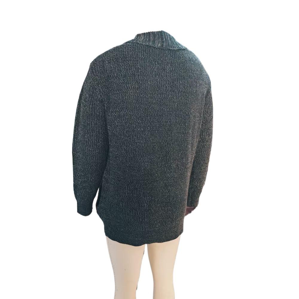 Herbst Winter Herren Cardigan Einfarbige Langarm Slim Fit Strickpullover Mantel Lässige Strickjacke