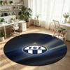 FC Zürich Printed Round Crystal Velvet Rug Soft Non Slip Floor Carpet For Bedroom Holiday Gift