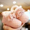 Baby Shoes 2025 Winter Soft Bottom Anti Slip Winter Plush Warm Comfortable Bow Children Shoe 0-1 Year Old Walking Shoes Princess