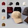 Berretto da baseball casual in cotone con visiera larga e ricamo di lettere per uomo e donna