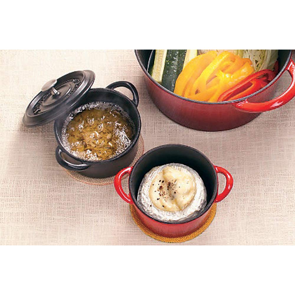 Ishigaki Sangyo Bon Bonnet Cocotte, 9cm, Majolica Green, Cast Iron, China, ABVB801
