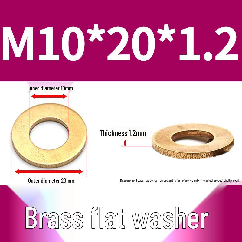 Brass and Copper Shim Washers: Sizes M2-M20