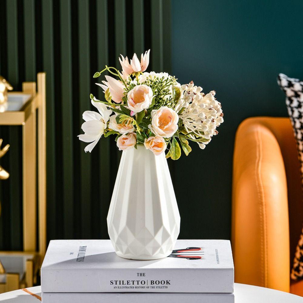 Anti-fall Plastic Flower Vase Nordic Style Vase Ornaments  Flower Arrangement