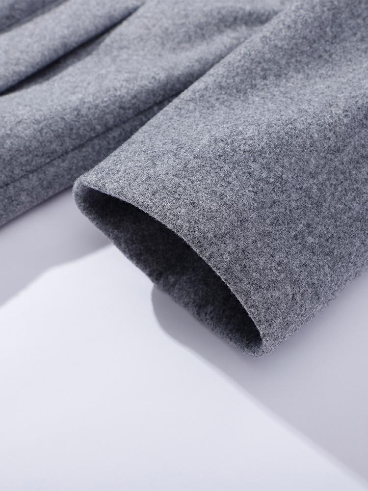 Elegant Women's Coat High Stand Collar Full Sleeve Double Breasted Solid Female Coats 2025 Autumn Fashion High Street Lady Top