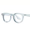 Non-polarized Men Plastic Round Rice Nail Sunglasses Compact and Simple Casual Fashion Style Vintage Punk Shade Rivet Concave Frame Eyewear