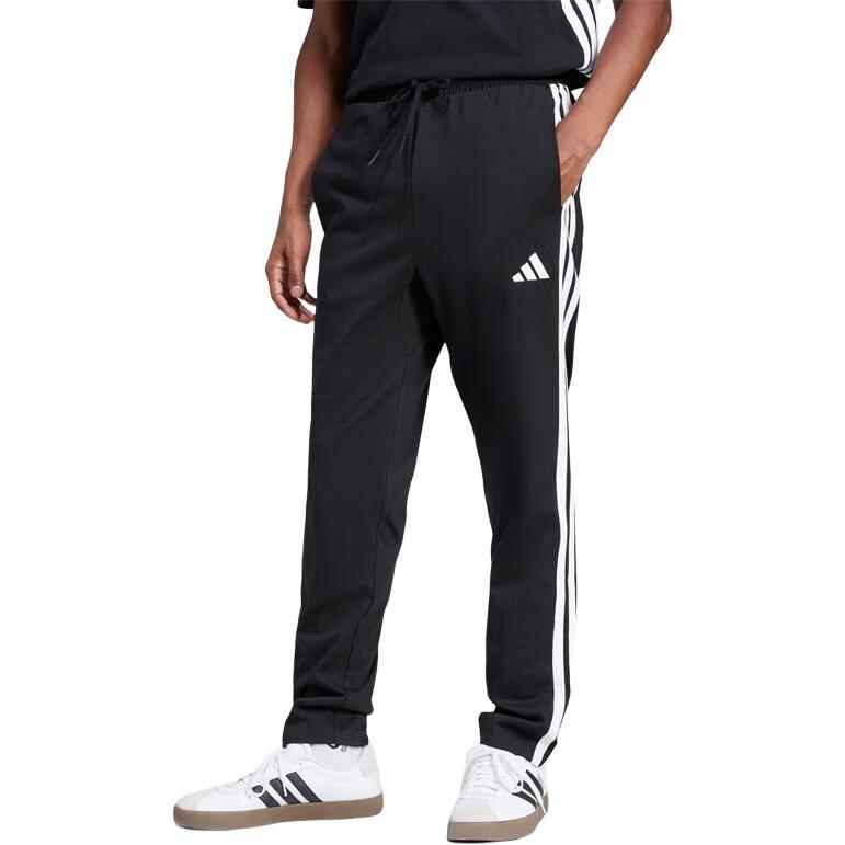 adidas Casual Pants Men's Black Moderate Straight Fit Pants JE6430