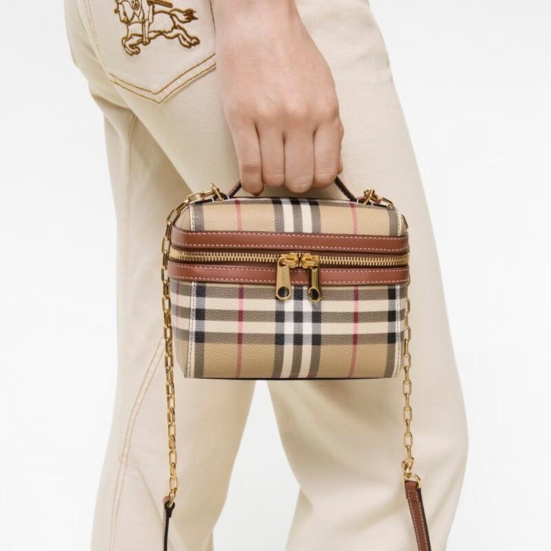 Burberry Mini Check Cosmetics Box Handbag