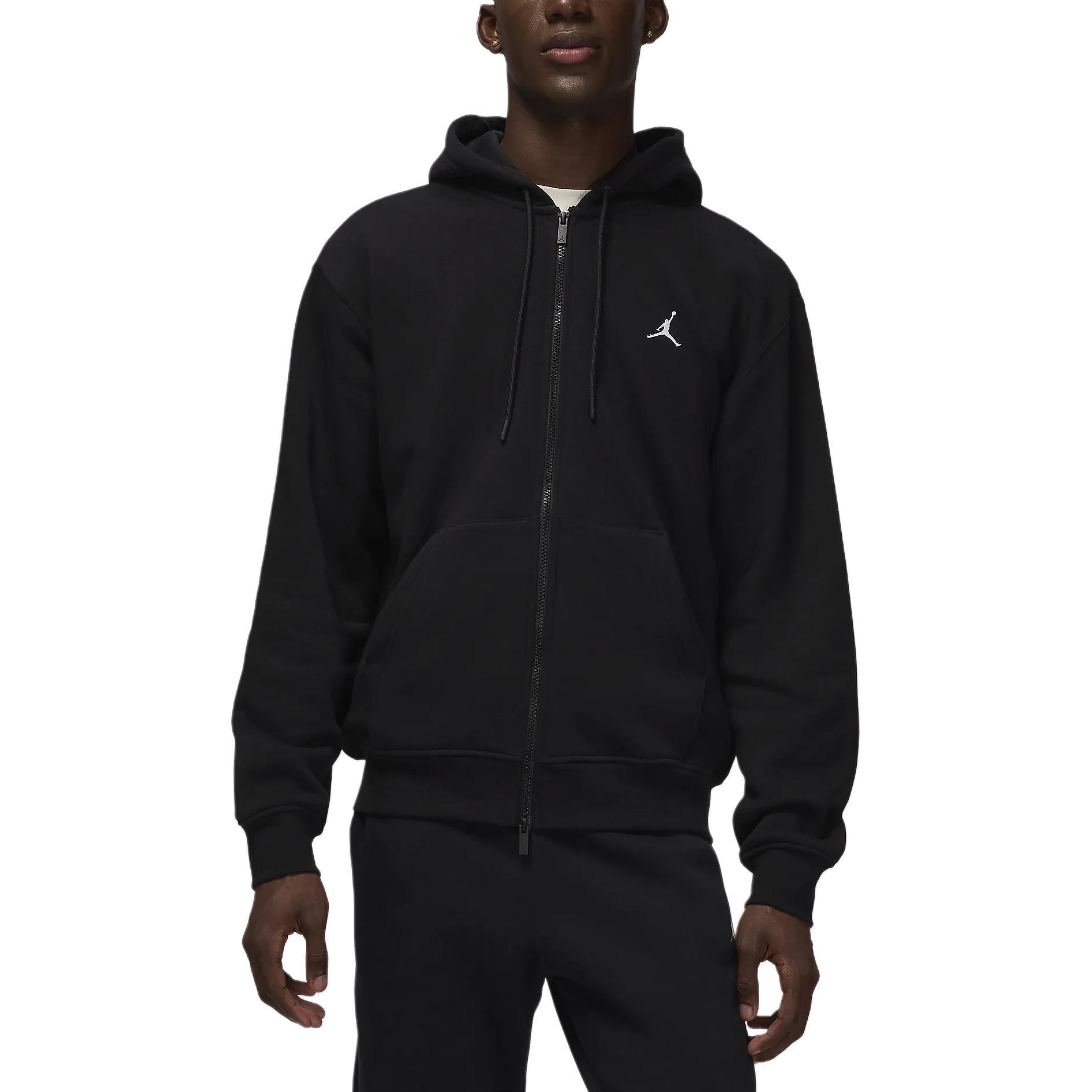 

Jordan Comfortable Soft Hooded Zip Jacket Men jackets Black White FV7289-010 XS