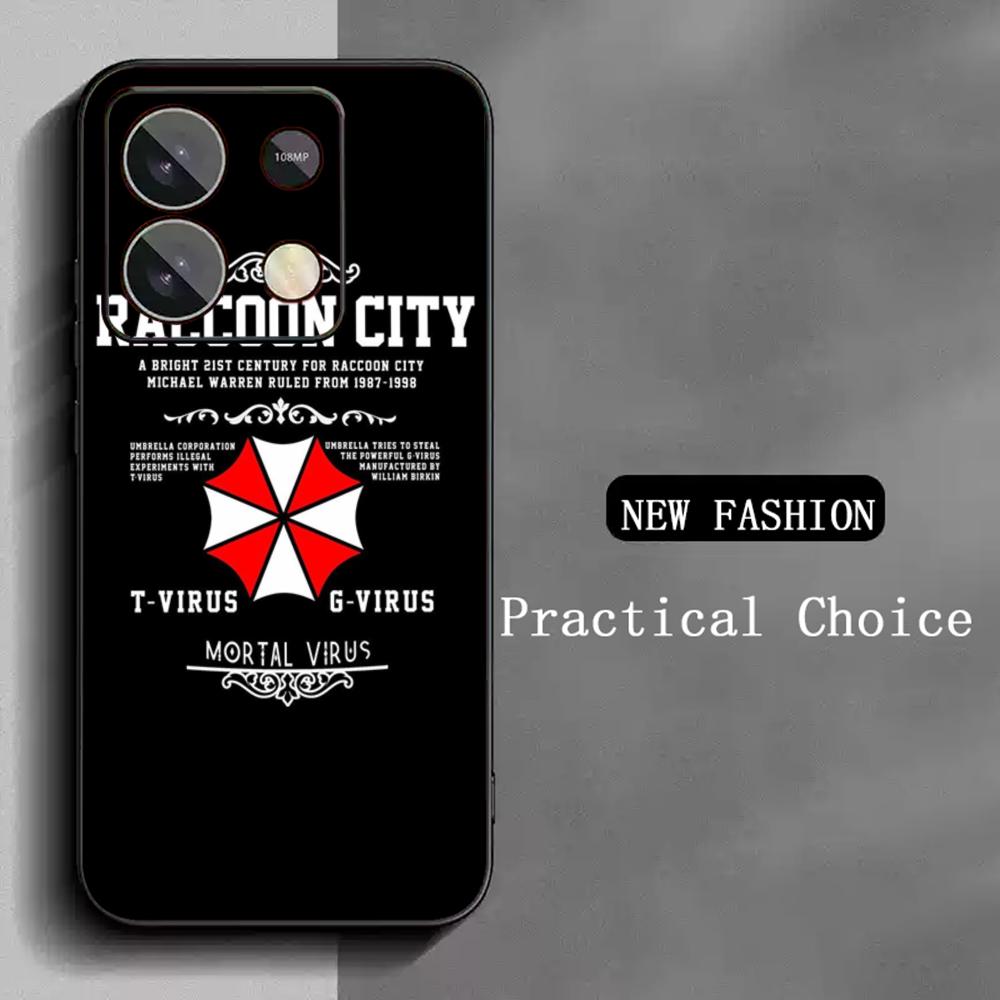 

Evil Umbrella cool pattern design ins Phone Case For Redmi Note 14 13 12 11 Pro Plus S 5G 14C A3 Soft Black Phone Cover Redmi Note 11 Pro+ 5G