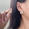 Geometric Stud Earrings Inverted Triangle Letter Triangle Women Fashion