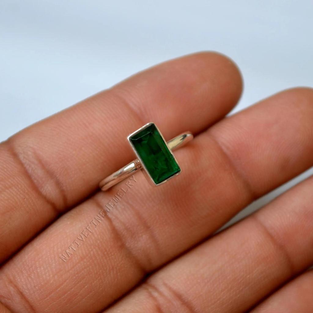 Natural Bi-Color Tourmaline Gemstone Handmade 925 Steling Silver Ring