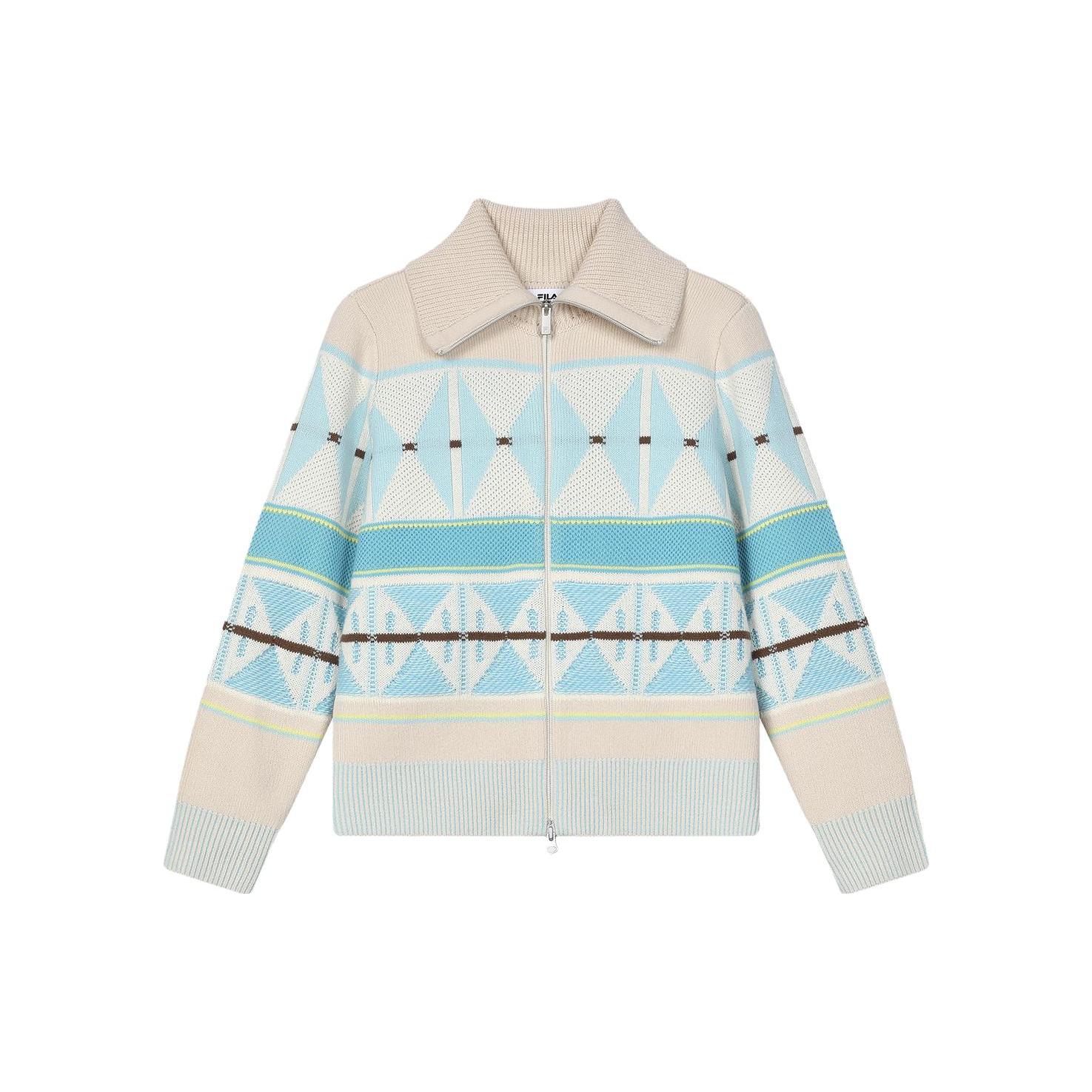 

New FILA EMERALD Sweater Women s All Over Print F11W414403F-ZA L