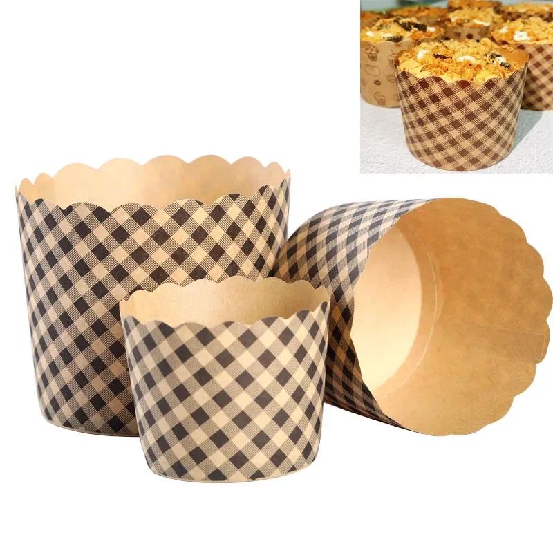 100Pcs Heavy Duty Brown Kraft Muffin Cupcake Paper Liners for Baking Dessert Cups Cake Baking Cups for Home Bakery