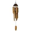 Natural Coconut Shell Wind Chime Handcrafted with Wood Tubes Producing Calm Sounds for Relaxing For Home or Outdoor Environment