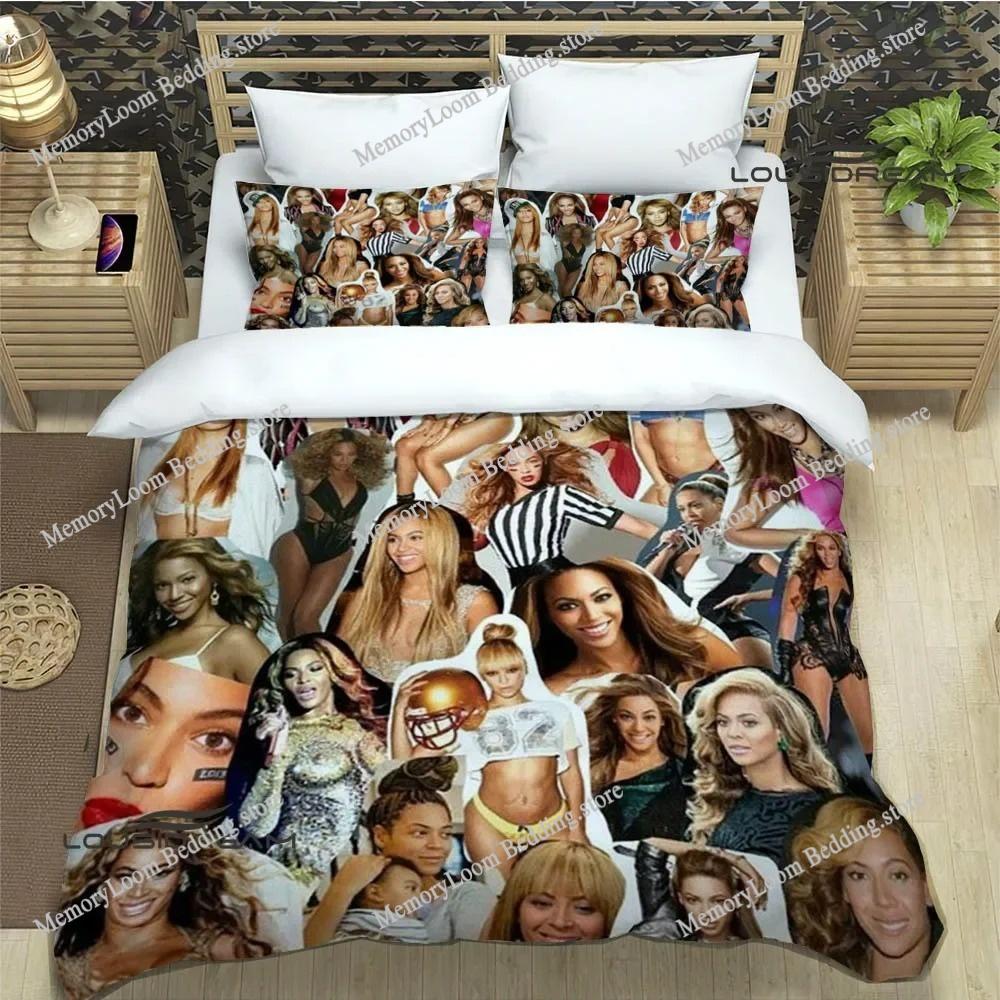3D Print Beyonce Giselle Knowles Bedding Set Boys Girls Twin Queen King Size Duvet Cover Pillowcase Bed Boys Adult Home Textile