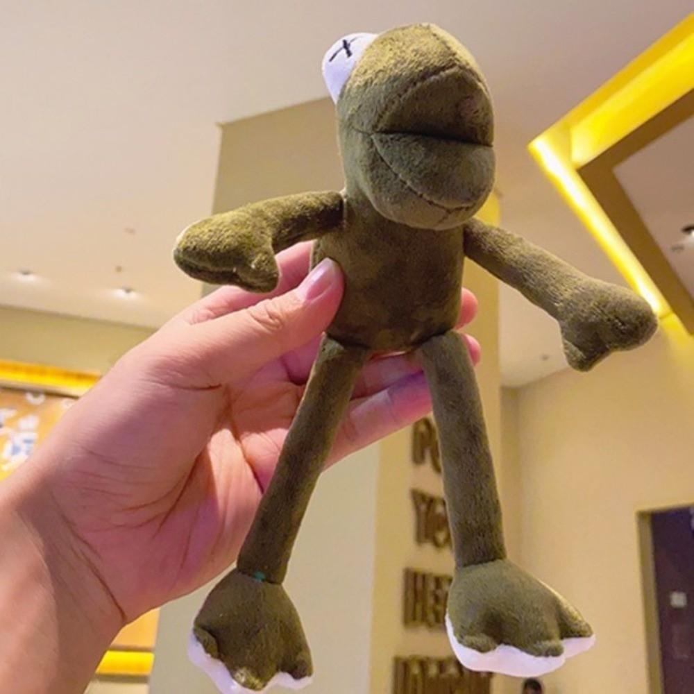 Ugly Cute Frog Backpack Pendant Soft Stuffed Plush Backpack Hanging Keychain Key Ring  Key Holder