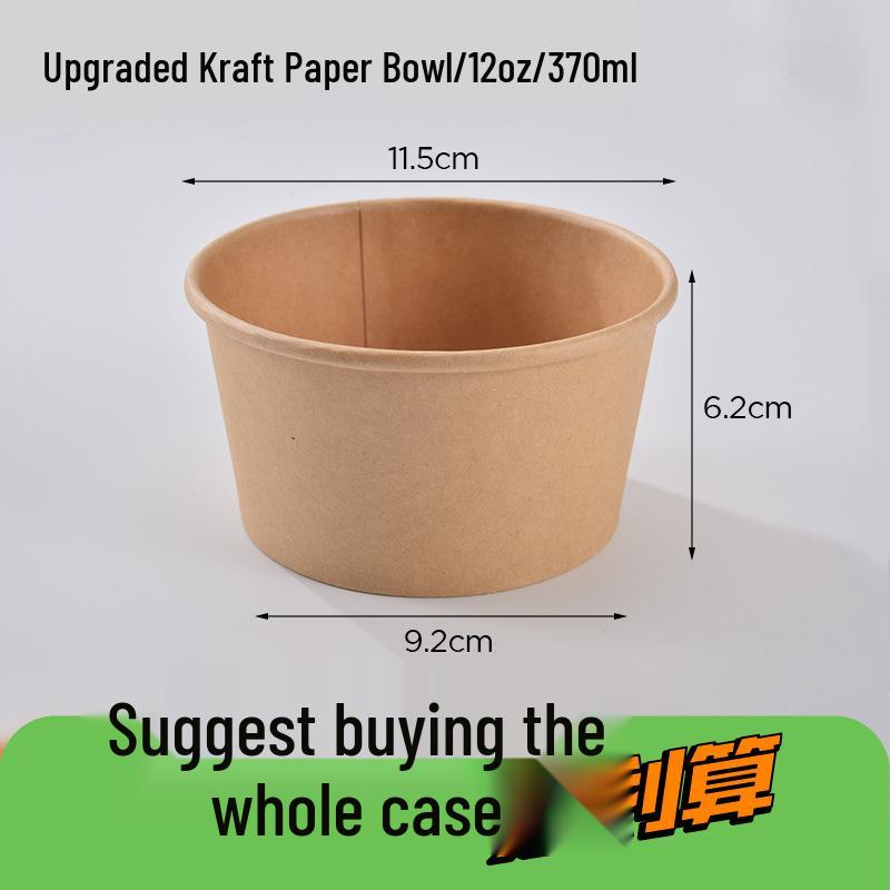 Kraft Color Paper Soup Bowl – Disposable Round Soup Box for Takeout & Fast Food