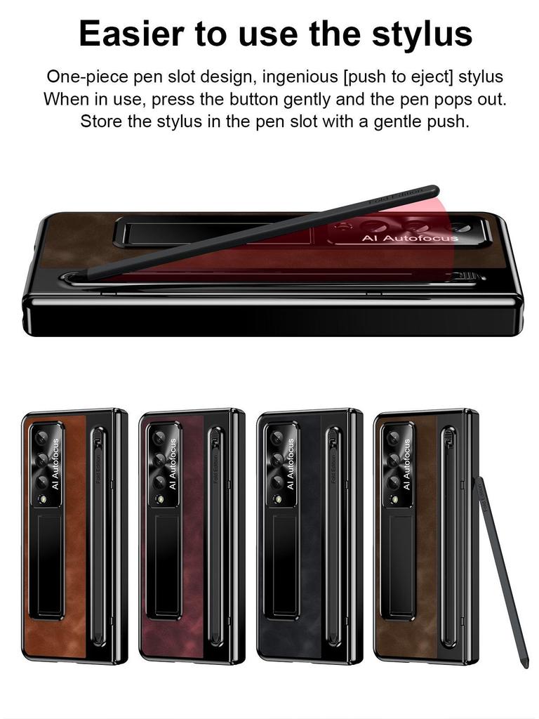 Samsung Z Fold4/5/6/7 Full Coverage Case: Includes Pen Case, Film Hinge, and Foldable Screen Protection.