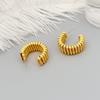 Trendy C-Shaped Women'S Earrings, Line Spring, Light Luxury Design Stud Earrings