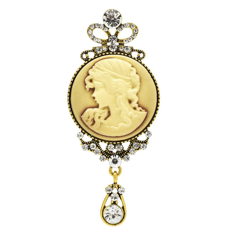 

Wuli&baby Винтажные броши-значки с женской головой для женщин, стразы, классическая красота, фигурка девушки, для вечеринки, офиса, брошь-булавка, ювелирный подарок