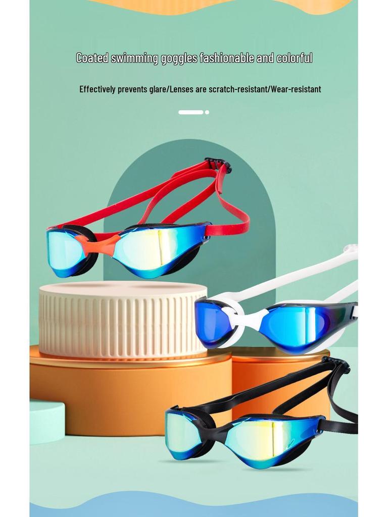 Unisex Anti-fog Waterproof HD Racing Swim Goggles