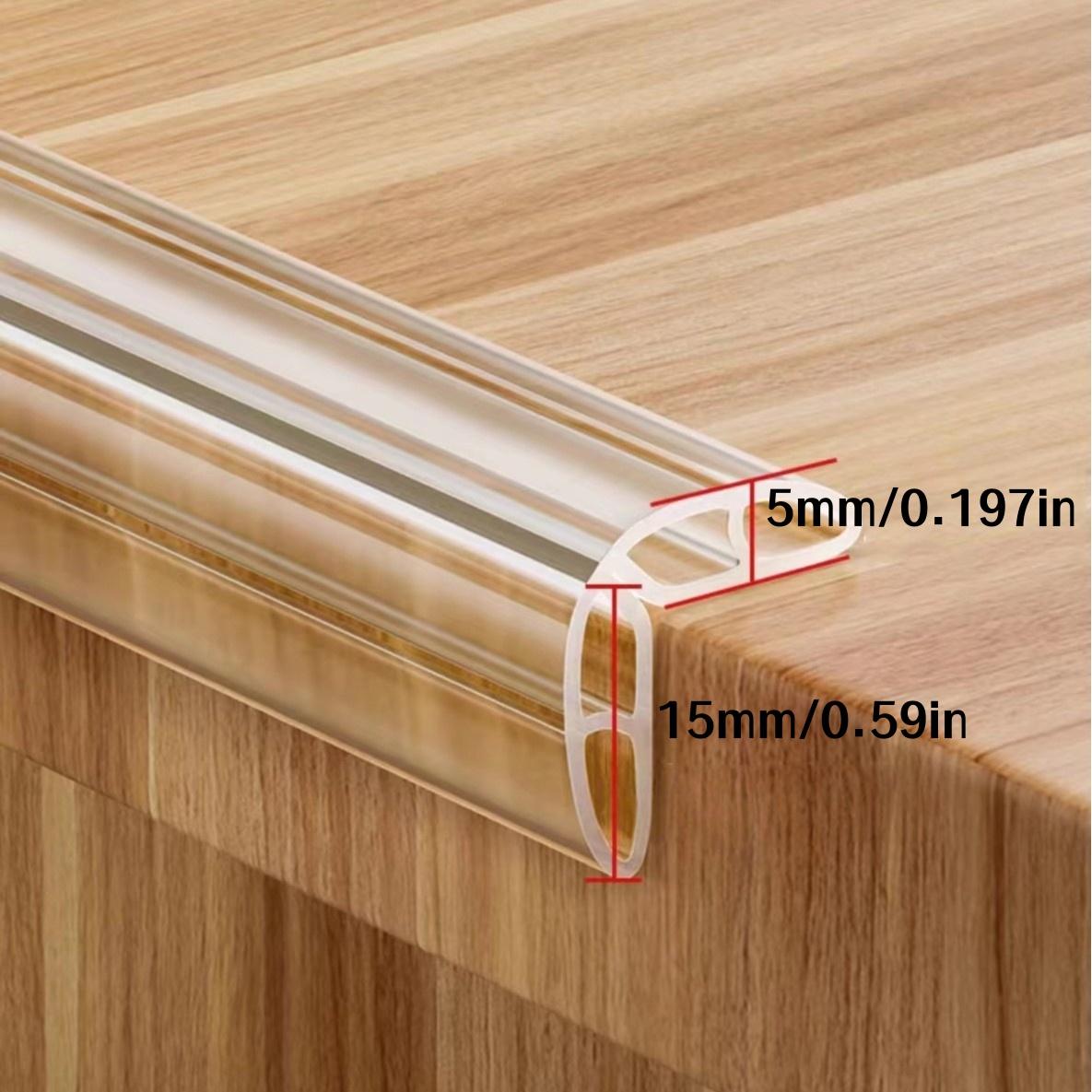 1pc 2m/78.74in High Quality Anti Collision Corner Guard Strip Transparent Self Adhesive Airbag Furniture Bumper Soft PVC 2m