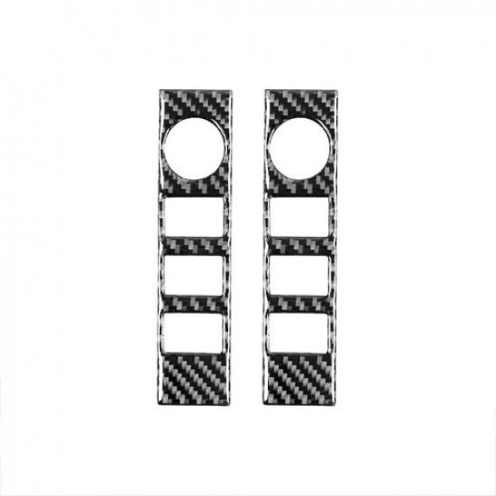 2x Carbon Fiber Central Console Volume Switch Cover Trim For Toyota Tundra 14-18