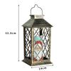 20led Electronic Candle Light Santa-claus Pattern Retro Hollow Iron Art Lantern Battery Powered