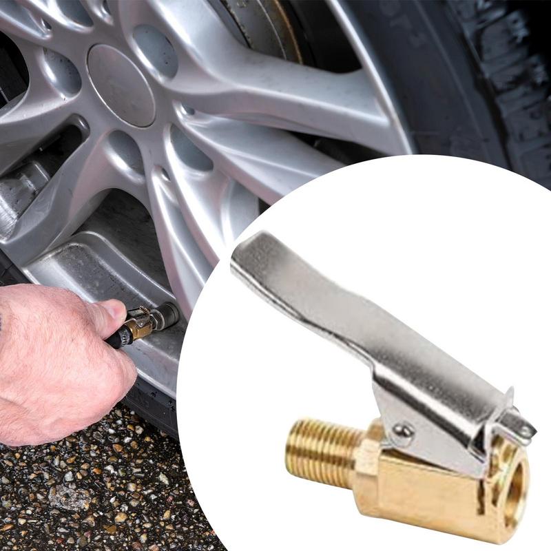 Portable Tire Nozzle Clamp Inflatable Pump Connector Car Tire Air Chuck Inflator Compressor Can Be Deflated Valve Adapter