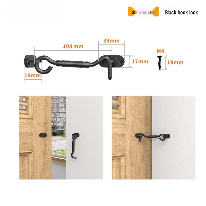 Jundingying Stainless Steel Sliding Door Hasp Lock