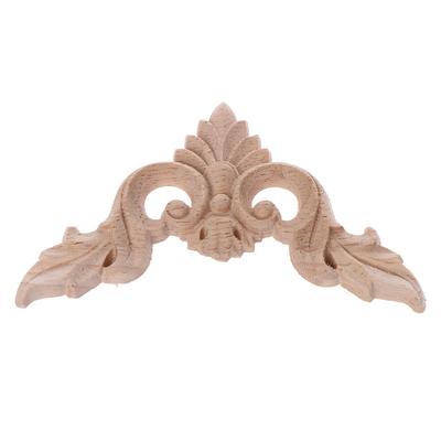 4pcs Elegant Wood Carved Corner Appliques - Decorative Frame Accents for Furniture and Craft Projects Unpainted