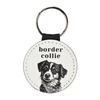 Best Of Breed Border Collie Leather Keyring