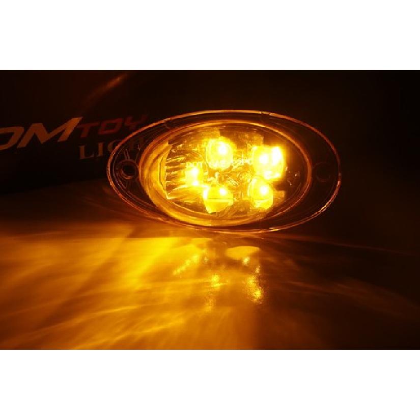 LED Cab SideMarker Turn Signal Lights For 08-17 Freightliner Cascadia Semi-Truck