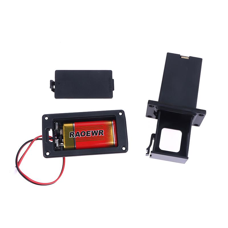 1 Set Diy Accessories 9V Battery Case Holder Cover Box For Acoustic Guitar Bass Pickup Black Guitar Parts