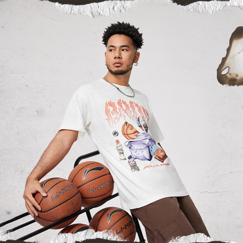 LI-NING Men s SU151-1 Basketball Short Sleeve T-Shirt XL