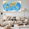 Russian Map-World Map-Political Distribution-with Flag,Art Prints Posters Travel Supplies,for Classroom,Home Decor
