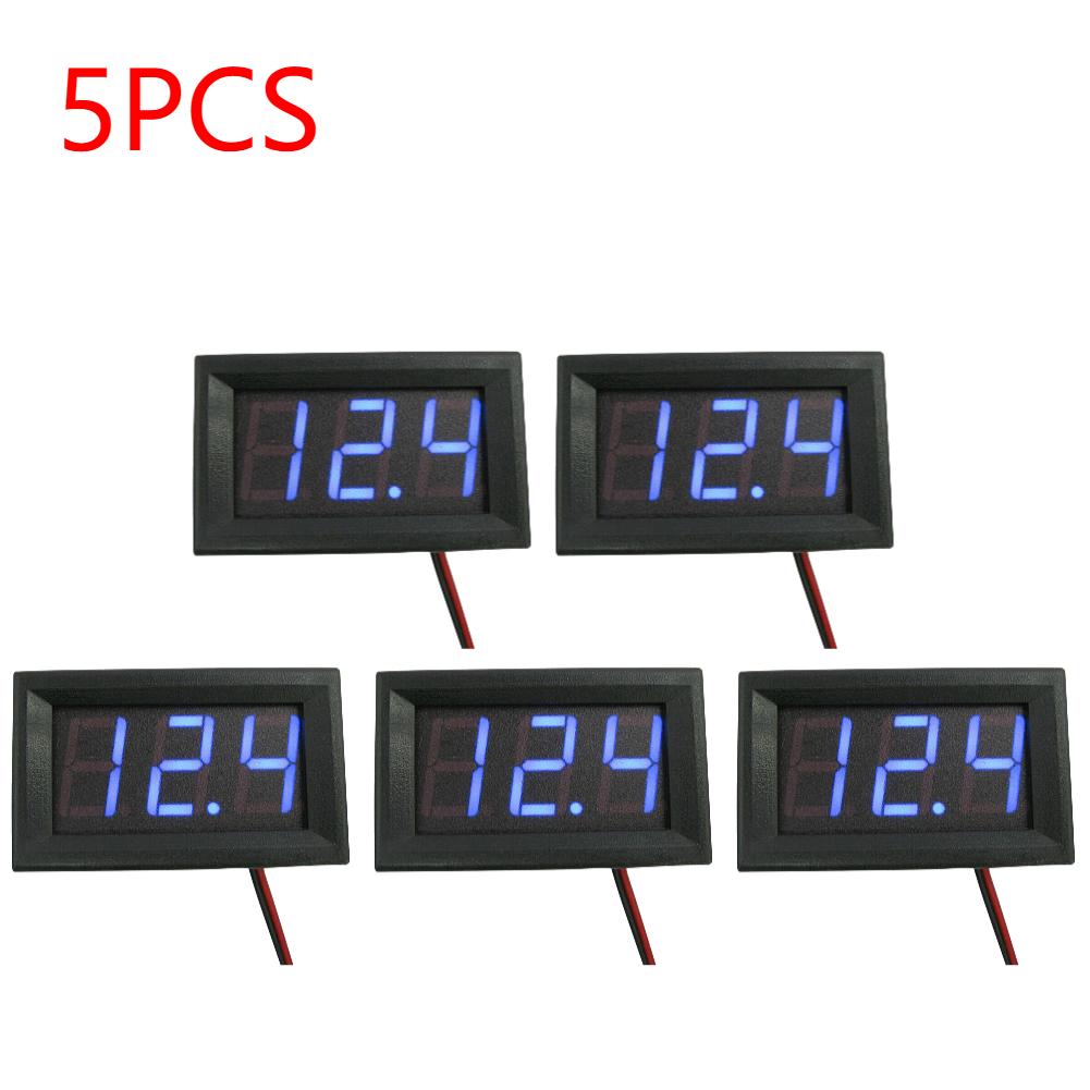 1-5PCS Digital Voltmeter DC 4.5V to 30V Digital Voltmeter Mini Voltage Panel Meter For 6V 12V Electromobile Boat Motorcycle Car