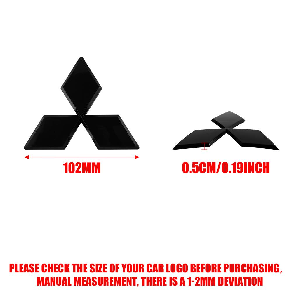 Adesivo de Logo 3D ABS para Grade Frontal, Porta-malas, Volante de Carro Para Mitsubishi Lancer Lancer EX Galant ASX Outlander Pajero Eclipse
