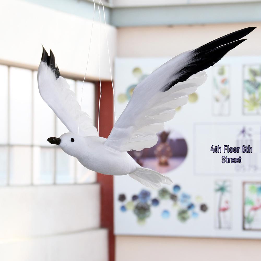 Artificial Seagull Feathered Bird for Garden and Venue Decor