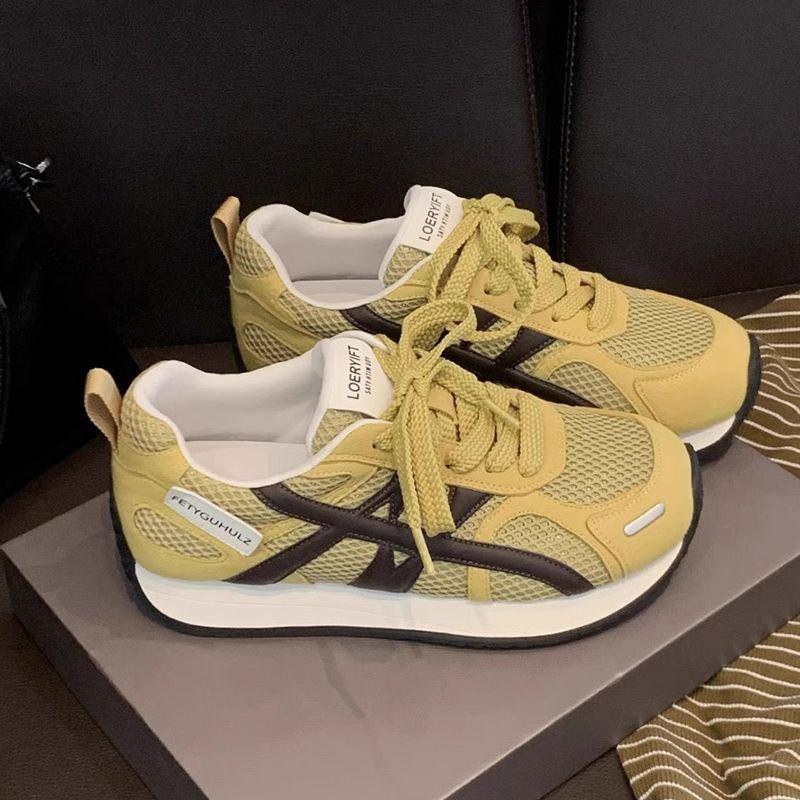 

Women s German training shoes 2025 new popular popular very good-looking summer thin heightening platform casual sports Forrest Gump shoes 40 жёлтый