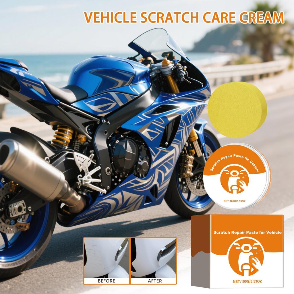 Bilreparationspasta för repor, Förbättrar smårepor, Bilfärgsvårdspasta för uppfräschning, Lämplig för bilfärg i flera färger