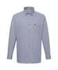 DAKS SHIRTS Cotton Blend Small Check Shirt Regular Fit Blue_Dla2Shdl423B1