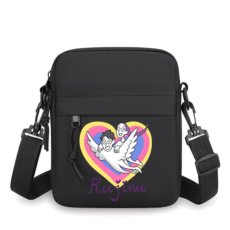 Animation Cartoon Shoulder Bag, Lightweight And Versatile Mobile Phone Bag, Simple Travel Messenger Bag