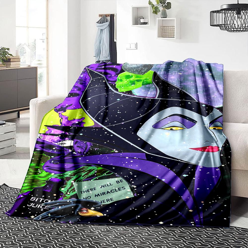 Fantasy Halloween Icons Flannel blanket, soft and warm, suitable for beds and sofas, all seasons, portable travel blanket. 0730153