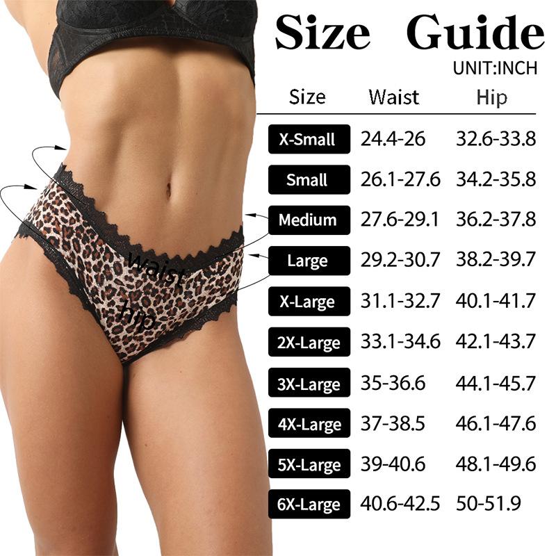 Large size lace leopard print breathable hole sexy four-layer physiological pants women's sanitary napkin-free aunt pants