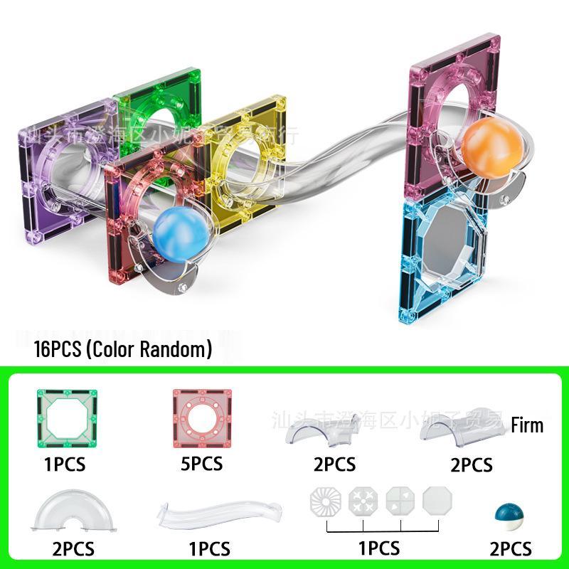 Stained Glass Magnetic Ball Track Educational Toy for Kids