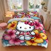 3pcs Hello Kitty in Tropical Paradise Bedding Set - Includes 1 Quilt Cover and 2 Pillowcases, Comfortable Bedding with Stylish Design for Be