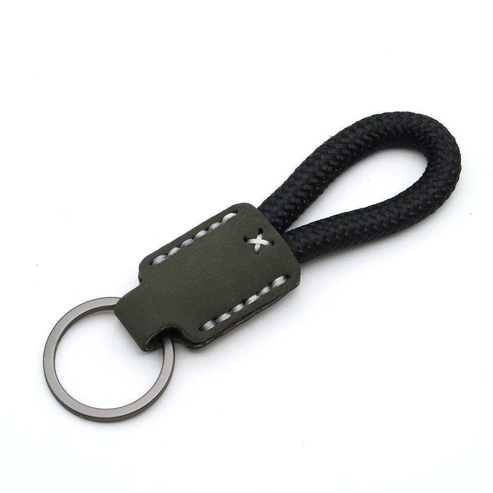 Handmade Genuine Leather Key Chain Pendant - Frosted Leather, Multifunctional Lanyard, Creative Design Key Ring