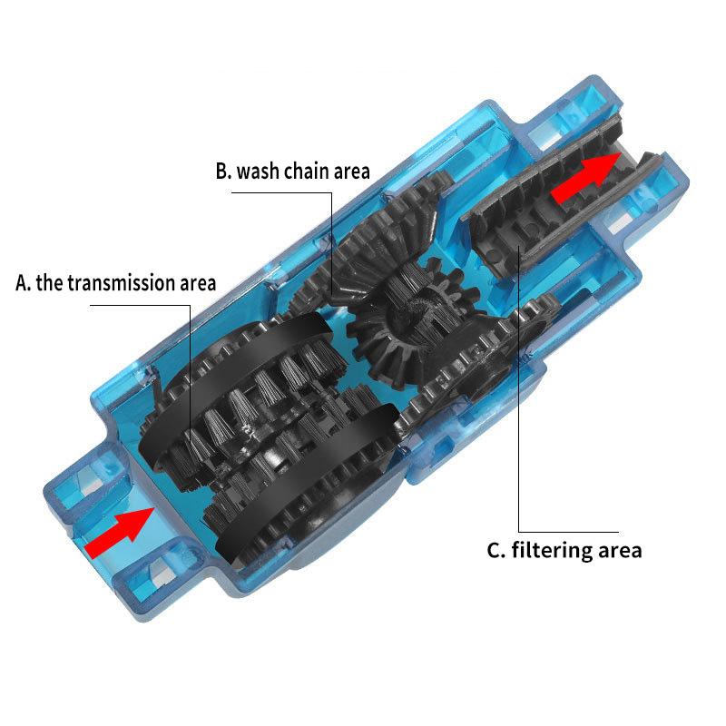 Portable Mountain Bike Repair Tool Bicycle Chain Cleaner Bicycle Chain Washing Machine Bicycle Chain Brush